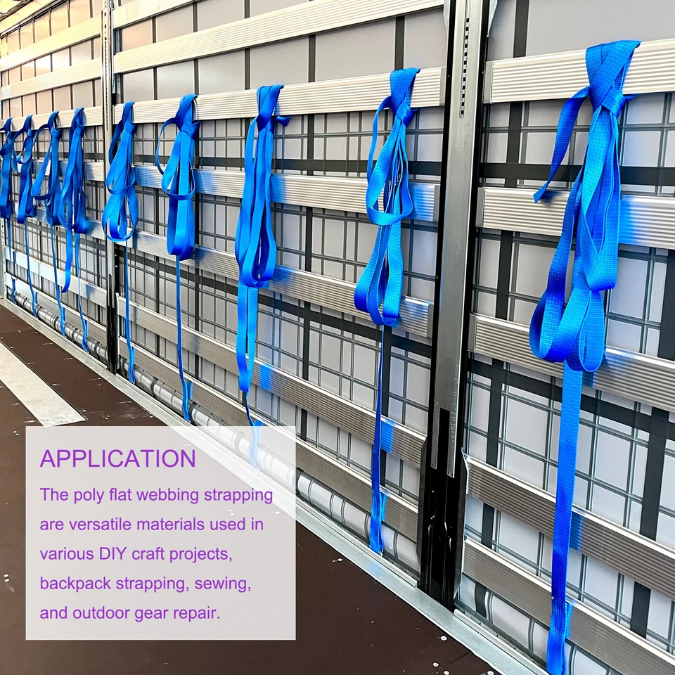 25 Yard x 1 1/2 Inch Width Nylon Webbing Strap Poly Flat Webbing Strapping White Foto 2 de 4