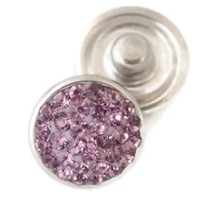 Mini Snap Jewelry Light Purple Rhinestone Stud fits 12mm Petite Ginger Charm 