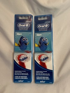 Finding Nemo Dory Oral B 4 Replacement Extra Soft Brush Heads FREE SHIPPING