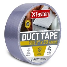 XFasten Super Strong Duct Tape, Gray/Silver, 2-Inch x 50 Yards, 11mil Water...