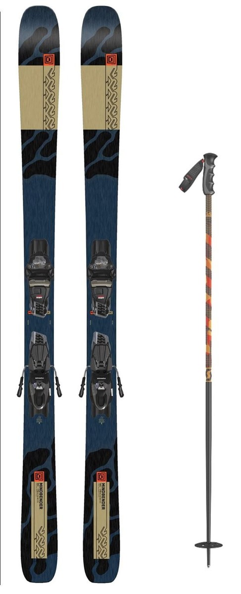 K2 MINDBENDER 90C マインドベンダー 166CM K2 Mindbender 90C snow skis 166cm w-bindings (incl POLES at