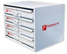 Durham Mfg 307-95 Four Sliding Drawer Parts Cabinet (Choose Rack Options) 