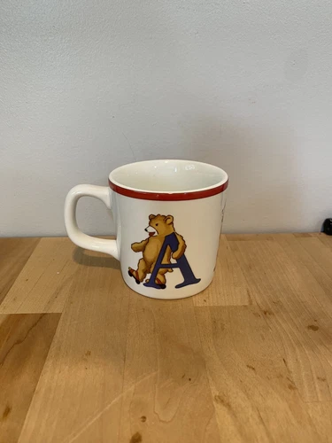 TIFFANY & CO ALPHABET BEARS ABC MUG 1994 Cup Teddy Porcelain Childs Children’s