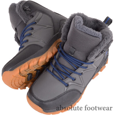 Herren Herren Schnürschuhe Hoch Outdoor Wandern Wanderschuhe mit Kunstfellfutter