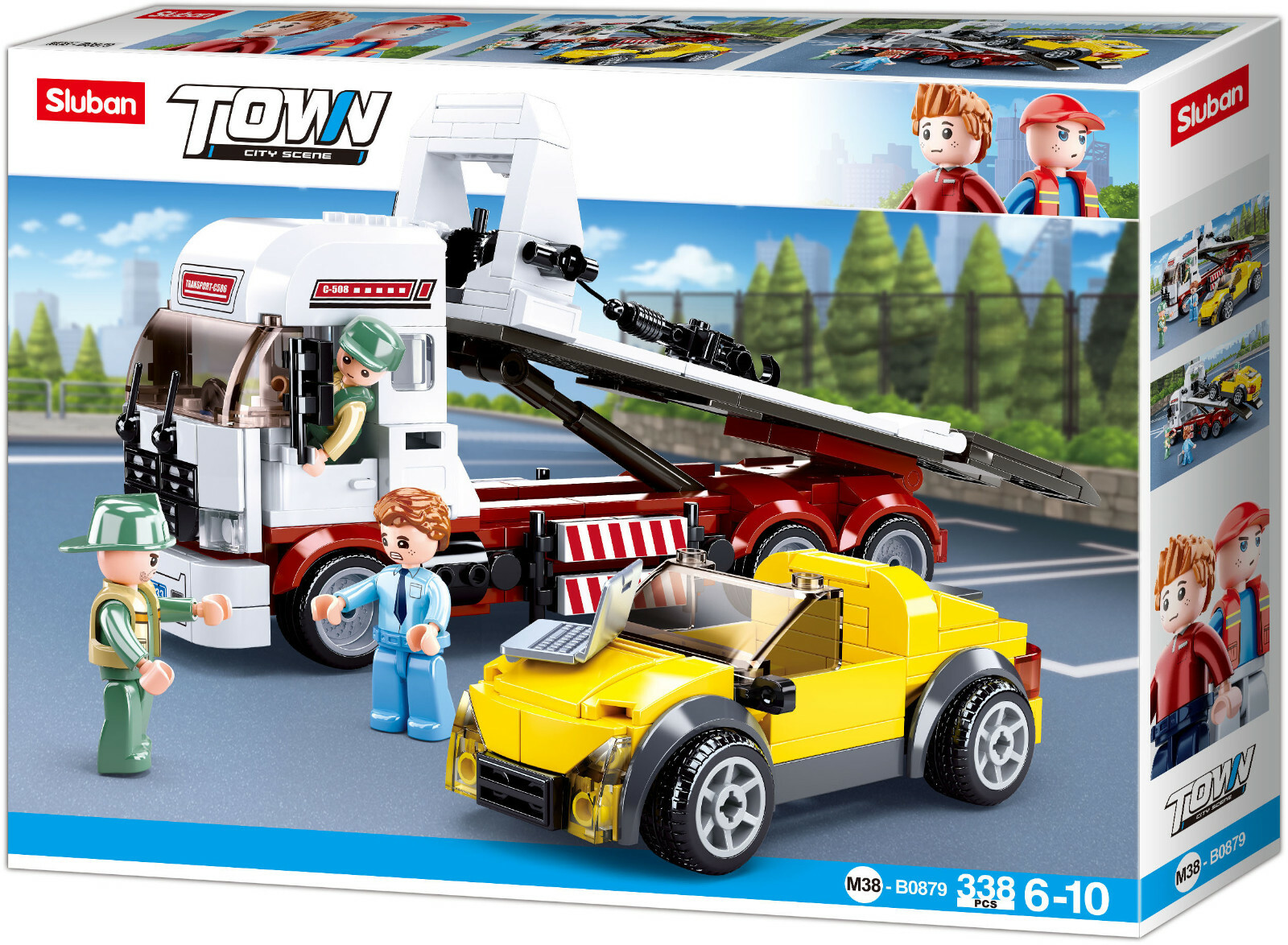 Автомобильный транспортер Sluban Town Set M38-B0879 LKW Abschleppdienst 4290₽