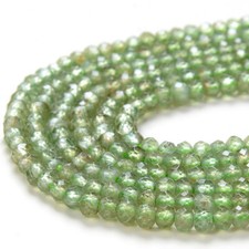 3X2MM Natural Green Apatite AAA Micro Faceted Rondelle 15 inch 80016386-P61