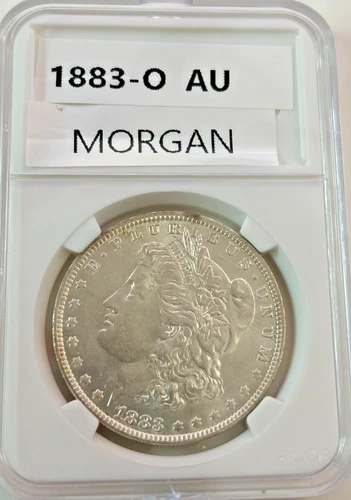 1883-0 MORGAN SILVER DOLLAR AU (per Coin Snap) NOT A CERTIFIED GRADER