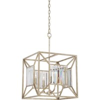 HäNgeleuchte Deckenlampe Pendellampe Kristalle Vintage-Gold 4 Flammig D 40,6 Cm
