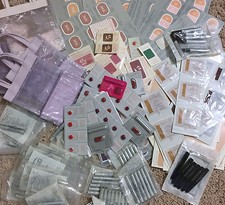 Lot of 100 Mary Kay Samples Eye Cheek Lipstick Makeup Foundation Ivory Bag