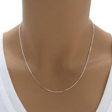 925 Sterling Silver Tarnish-Free 0.9mm Thin 16 inch Italian Snake Chain Necklace