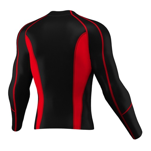 Mens Compression Armour Base Layer Top Long Sleeve Thermal Gym Sports Shirt - Picture 6 of 23