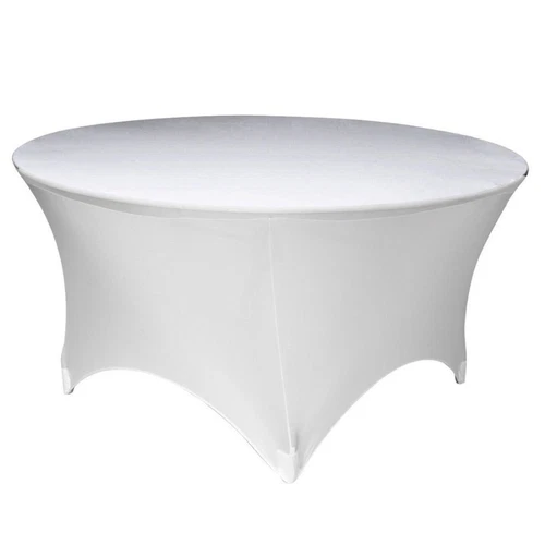 5 Fuß/6 Fuß Runde Spandex Tischdecke Tuch Hochzeit Party Home Decor Tischdecke - Bild 14 von 19