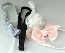 GoldBug 4-Pack Headbands SOFT FABRIC with BOWS New in package BABY GIRL 0-12m