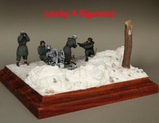 1/35 resin figure model WW II German artillery 4 soldiers Unassembled Unpainted