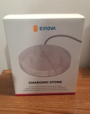 Einova Wireless Charging Stone with 10W Fast Charging White Marble tested works