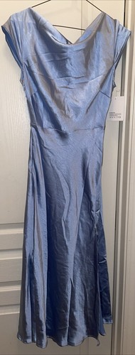 womens dress size small Waist 26” Bust 34” Light Blue Side Zip Cap Sleeve NWT - 第 1/6 張圖片