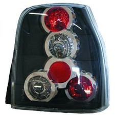 Back Rear Tail Lights Pair Set Clear Black For VW Lupo 98-05