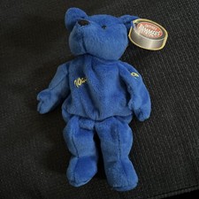 Wayne Gretzky Salvino's Bammers Beanie Baby Bear Edmonton Oilers 1999 in Display