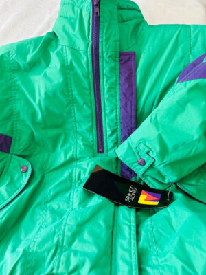 NWT VINTAGE Andy Johns GREEN Womens Puffy SKI Apres Jacket RETRO