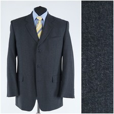 Mens Grey Blazer 46R UK Size MEWA Wool Sport Coat Jacket