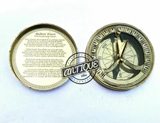 Vintage Nautical Mini Round Shape GPS Directional Compass Mountains Trekkie Item