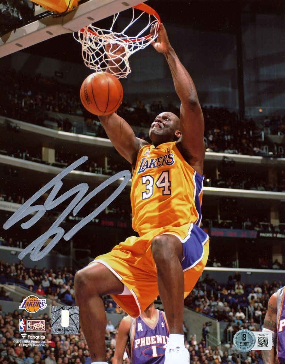 SHAQUILLE SHAQ O'NEAL AUTOGRAPHED LOS ANGELES LAKERS 8x10 SHAQUILLE SHAQ O'NEAL AUTOGRAPHED LOS ANGELES LAKERS 8x10