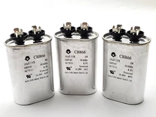 Lot of 3 Epcos B33364A5106J050 Motor Run Capacitors 10 uF 440 VAC CBB66