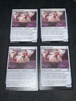 Shrine Steward Foil (259) Kamigawa: Neon Dynasty x4 4x NEO MTG Playset Magic