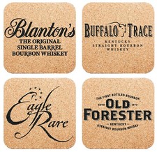 Kentucky Bourbon Trail Cork Coasters Man Cave Decor Whiskey Barware