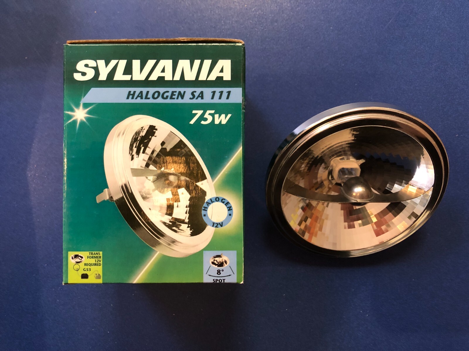 SYLVANIA Halogen Reflector Sa 111 75W G53 12V Warm White Ssp 8° Dimmer 30.000cd
