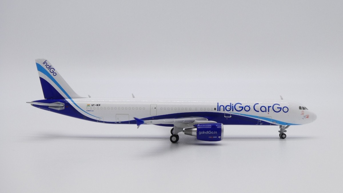 インディゴカーゴ A321P2F VT-IKX 1/400 JC Wings 1:400 IndiGo Cargo Airbus A321(P2F) Diecast