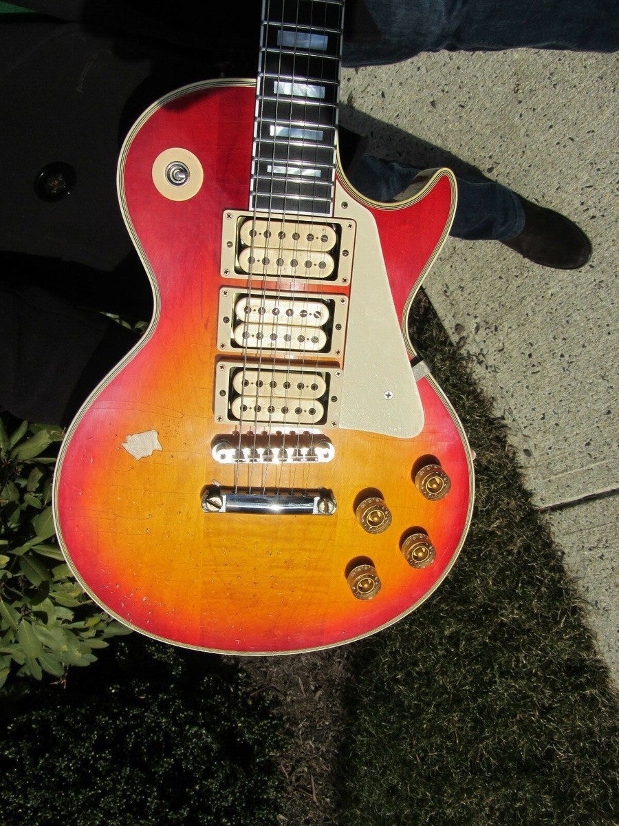 1978 Les Paul LP 3-Ply Cream 3-PU's Pickguard For Gibson W/Bracket Project NEW E - Foto 11