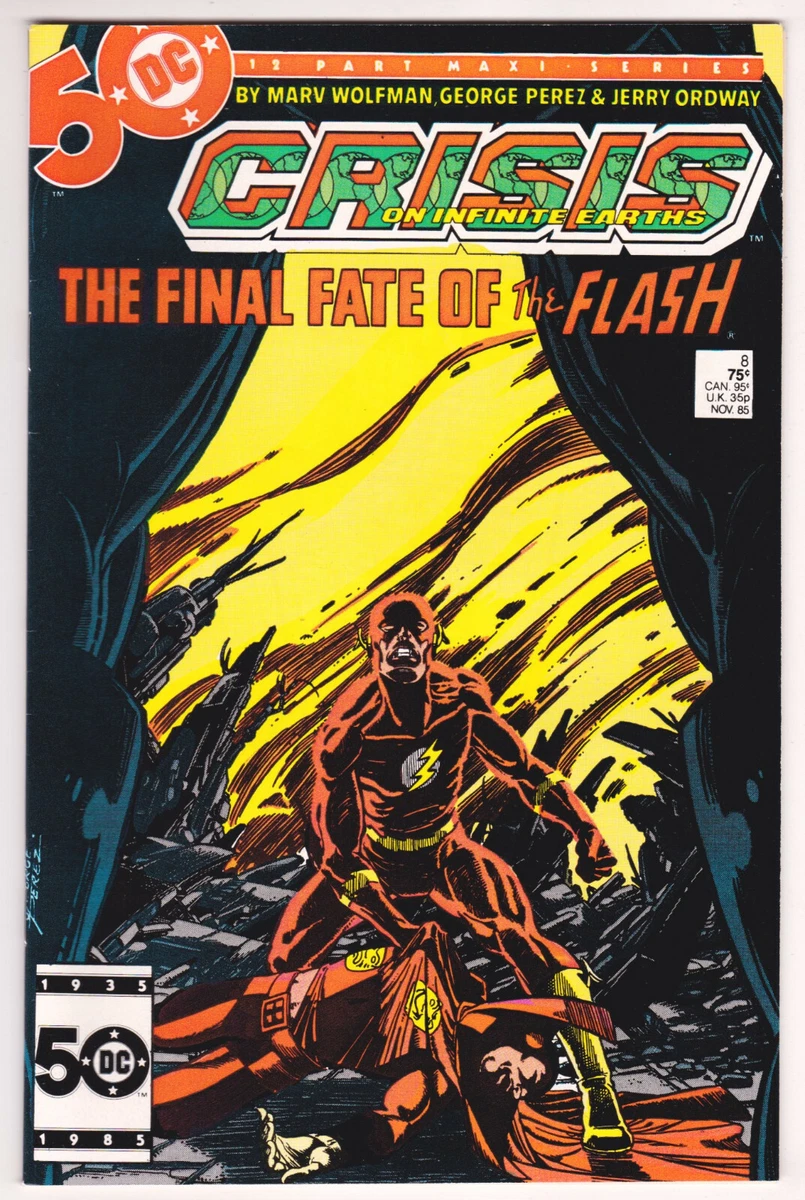 Crisis On Infinite Earths #8 Very Fine Plus 8.5 Death Of Flash George Perez Art
