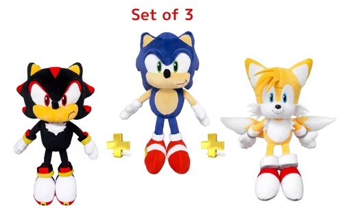 Sonic & Shadow & Tails SEGA Plush Doll Set of 3 SANEI SONIC THE HEDGEHOG New JP