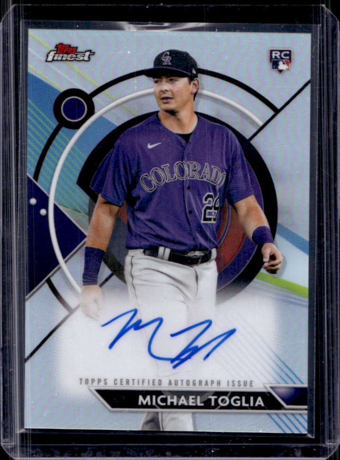 2023 Finest Michael Toglia Auto RC Rookie #FA-MT Rockies