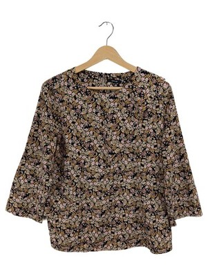 OPUS Bluse Gr. 38 Blumenmuster floral schwarz