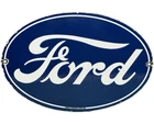 VINTAGE FORD MOTORS PORCELAIN SIGN GAS STATION PUMP PLATE DEALERSHIP CHEVROLET