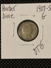 1907-S Barber Dime  G