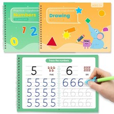 Large Grooved Handwriting Practice with Pencil Grips for Kids