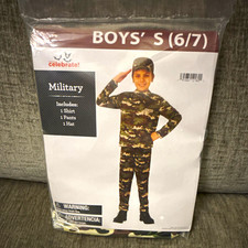 Way To Celebrate Boys Military Camouflage Costume Complete Outfit Set S 6/7 