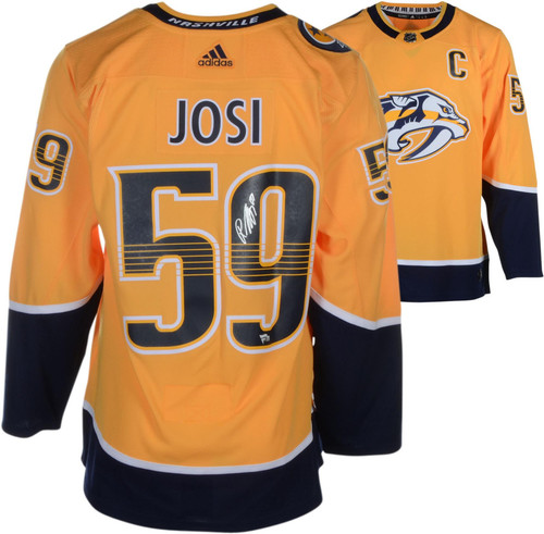 Roman Josi Nashville Predators Signed Gold Adidas Authentic Jersey