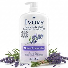 Ivory Body Wash Designed for the Whole Family Gentle Formula Lavender Scent 35OZ