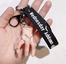 New THING HAND Keychain WEDNESDAY ADAMS Purse Charm STRAP Key chain HOOK ring