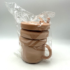 4-in-1 Silicone Sippy Cup w/ Snack and Straw Lid  Straw Training Transition Cup