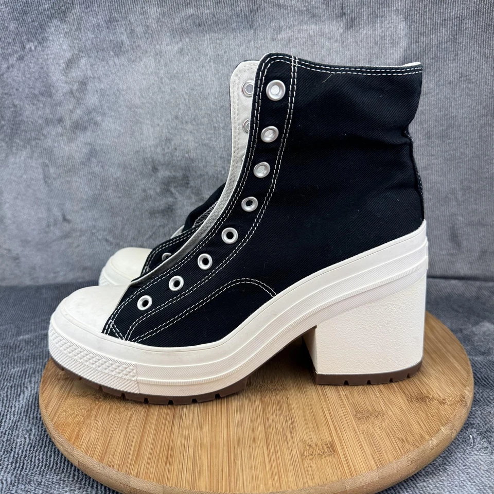 Zapatos de tacón alto Converse Chuck 70 De Luxe para mujer talla 11,5 negros A05347C Foto 3 de 4