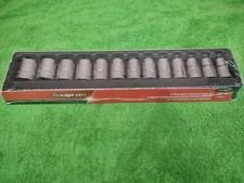 New Snap-on 12 Drive 12 Thru 24 Mm 6-point Shallow Socket Set 313twmya Sealed
