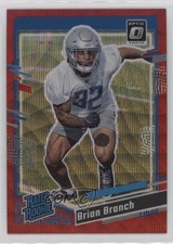 2023 Panini Donruss Rated Rookie Optic Preview Red Wave Prizm Brian Branch 1d4m