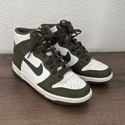 Nike Dunk High Sneaker Unisex Weiß Grün Leder EU 36,5 High Top gebraucht