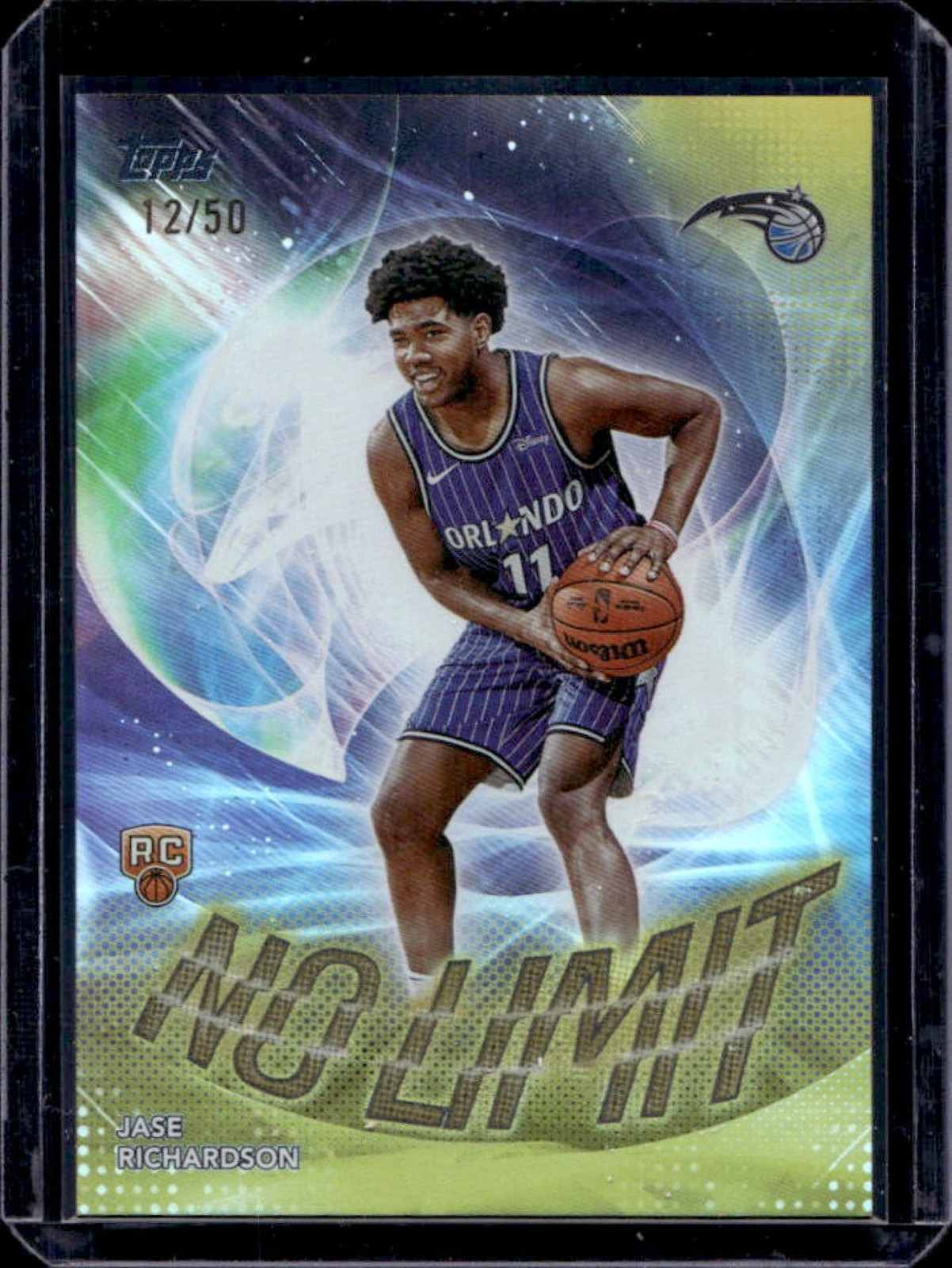 2025-26 Topps Jase Richardson No Limit RC Gold Rainbow #12/50 Magic
