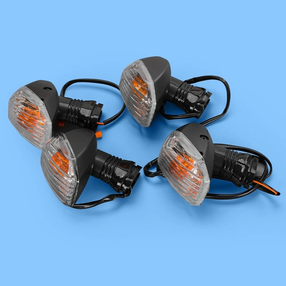 4pcs Avant Arrière Clignotants Feux pour Kawasaki KLR650 KLE500 ZX-6R ZX-10R - Photo 1/4